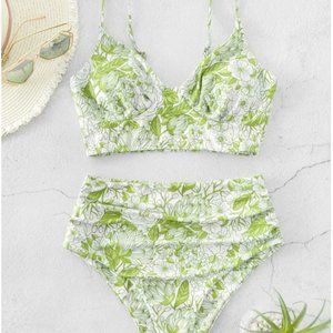 Flower Tummy Control Swimwear